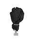 Chanel Black Logo Umbrella, front view